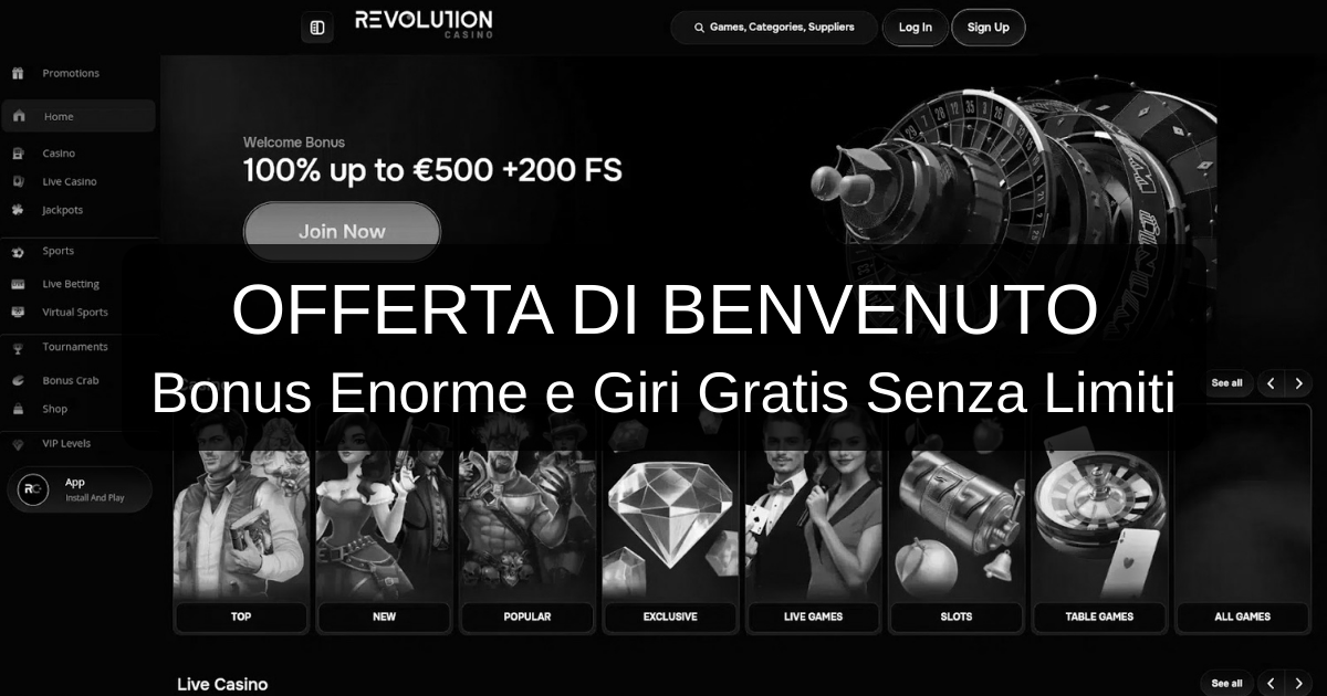 Revolution Casino banner